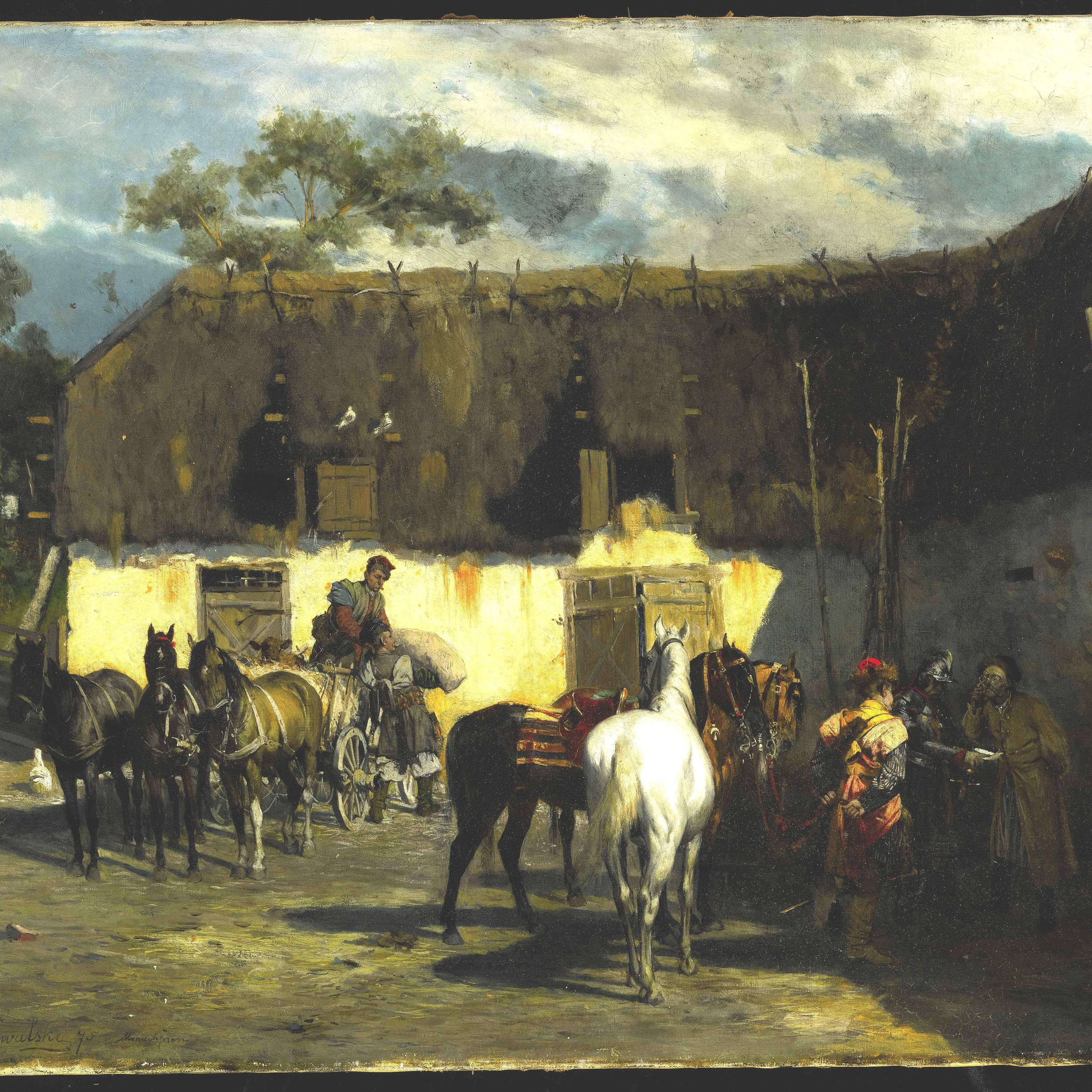 miniatura-Rekwizycja, 1875, olej, płótno, 55 x 77,5 cm, kolekcja prywatna 